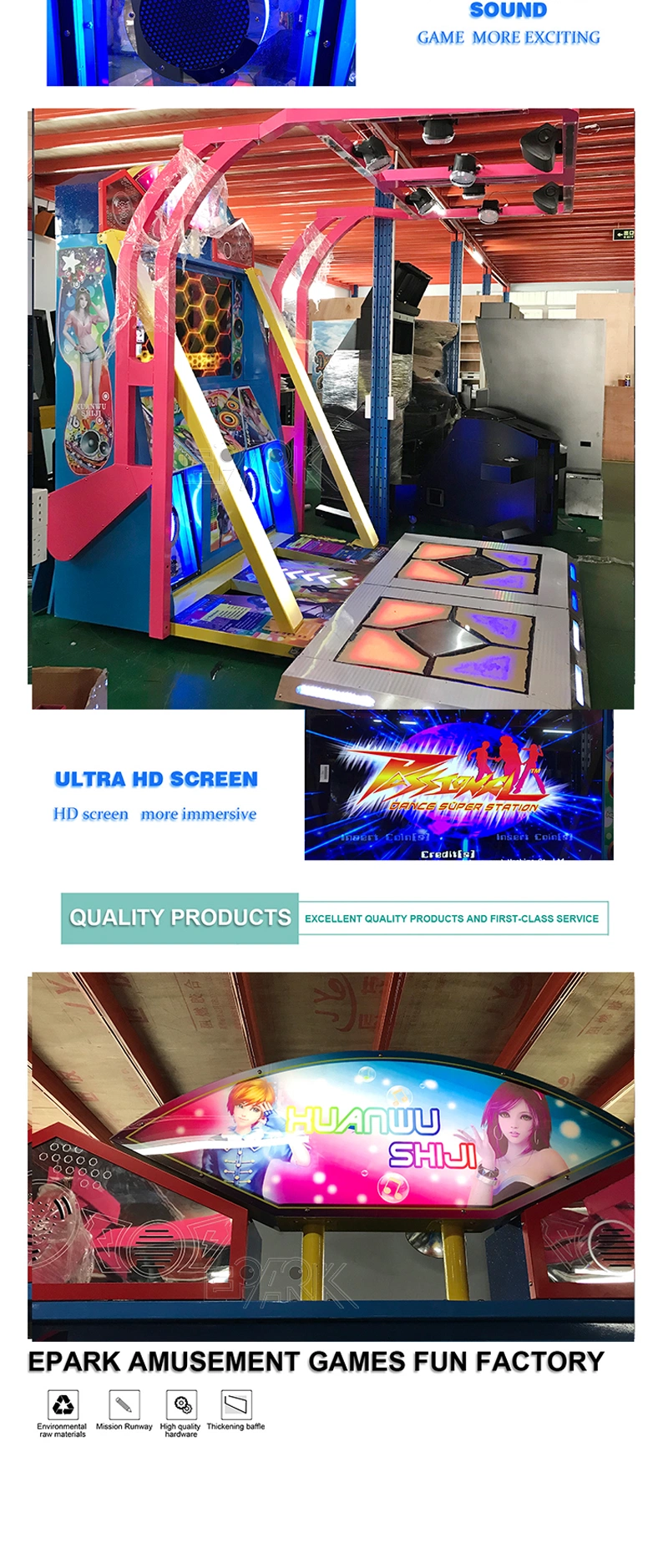 Dance Dance Revolution Double Player Competition Arcade Video Game Machine for Game Center